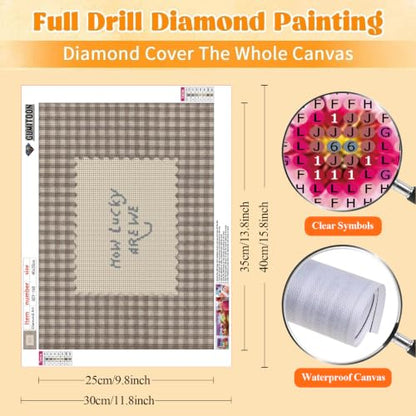 GUMITOON Diamond Art Kits for Adults-Full Drill Diamond Dots Paintings for Beginners, Round 5D Paint with Diamonds Pictures Gem Art Painting Kits DIY Crafts Kits 12"x16" QCY-168 - color: QCY-168