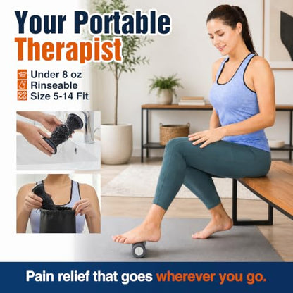comness Plantar Fasciitis Relief Kit – Foot Stretcher and Foot Massager Roller, Stretch and Roll Routine for Heel Pain,Arch Pain, Simple At-Home Daily Foot Care - color: Black（2pcs）