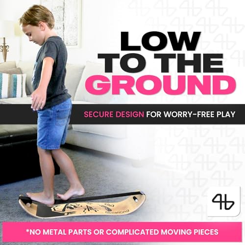 Balance Board for Kids - Slackline Wooden Wobble Board - color: Nirvana