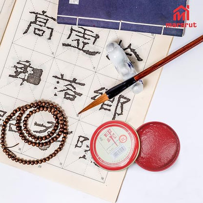 3Pcs Hanko Stamp Ink Pad, Inkan Name Ink Paste for Stamping, Round Calligraphy Red Seal Ink Pads, Chinese Stamps Inkpad Box New for Hanko Name Chop Painting Sealing (30g Per One, Red)