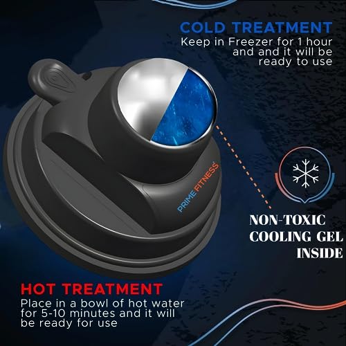 PRIME Fitness wall Mounted Massage Ball | Cold Therapy | wall Mounted Back Massager | cryo Stick | Relieve Muscle Pain (360 Wall Massager) - color: 360 Wall Massager