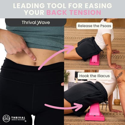 Thrival Wave, Adjustable Psoas Muscle Release Tool, Pink - color: Pink, size: Thrival Wave