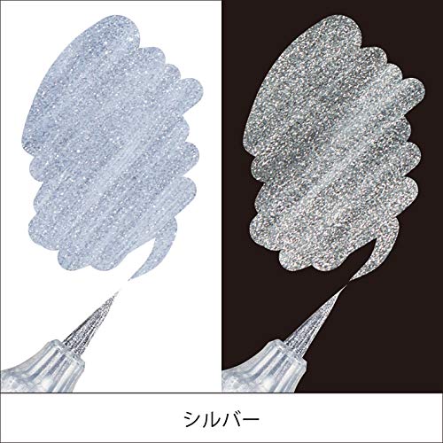 Pentel XGFH-DZ Dual Metallic Brush, Silver - color: Silver