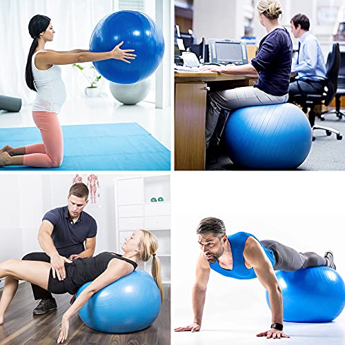 Yoga Mat Set for Beginners,Yoga Mat with Carrying Strap,Yoga Blocks 2 Pack with Yoga Strap,Yoga Ball,Ankle Puller,11-Piece Yoga Kits and Sets for Beginners,Yoga Starter Kit for Women Men - color: Blue