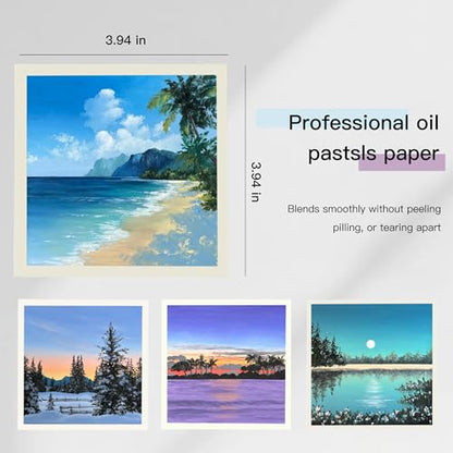 rubens Oil Pastels 24 Colors, Painting Kit, Art Supplies, Includes Oil Pastels Set, 1 Palette Knife, 1 Roll of Masking Tape, 30 Sheets Oil Pastel Paper, 1 Base Plate - color: 24 Basic Colors Set