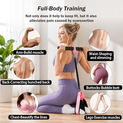 Pedal Resistance Bands with Handles, 3 Heavy Tube Adjustable Exercise Bands