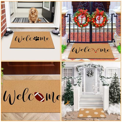 Fullhawl 18 Pcs Stencils for Door Mats, Large Seasonal Painting Stencils | Holiday Templates, Reusable Coir Doormat Stencils, Welcome Mat Stencil, Drawing DIY Project, Window Walls Floor Canvas Decor