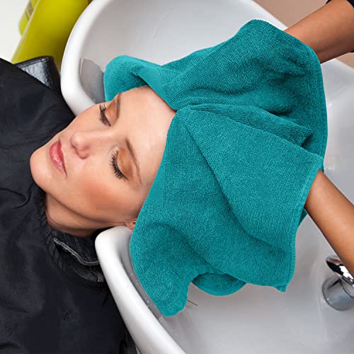 Utopia Towels Salon Towels, Pack of 24, 16x27 in, 100% Cotton, Turquoise - color: Turquoise, size: 24 Pack