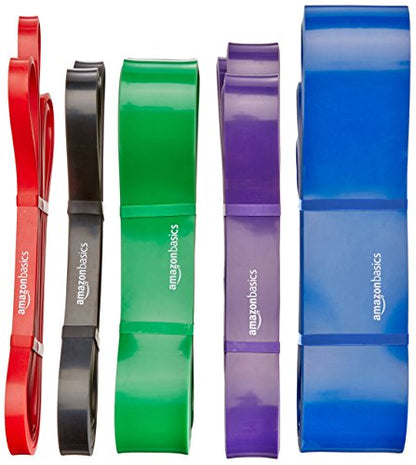 Amazon Basics Resistance Pull-Up Bands for Exercise, Workout, Stretching and Muscle Training - size: 1/2 inches (10-35 lbs) (Pack of 2), style: 1/2" (10-35 lbs)