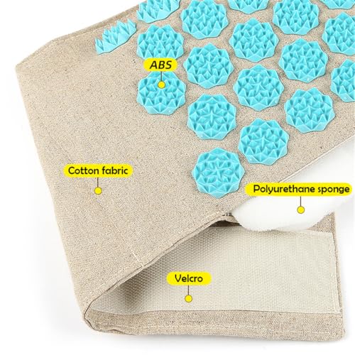 Waist Acupressure Massage Belt, Adjustable Lumbar Support Pillow Acupressure Wrap Strap Spiky Pressure Points Massage Acupuncture Mat Waist Belt for Lower Back Sciatica Pain Relief & Muscle Relaxation