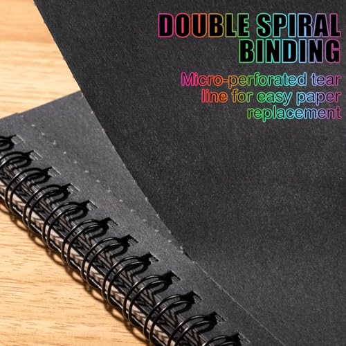 50 Sheets Marker Paper Sketchbook & Heavyweight Black Paper Sketchbook