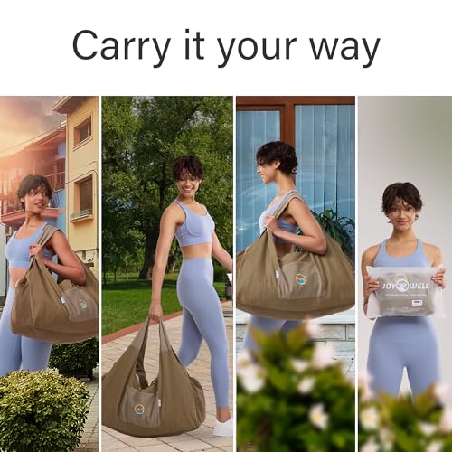 JoYnWell Yoga Bags and Carriers Fits All Your Stuff, Extra Large Yoga Mat Bag Full Zip Yoga Mat Bag with 3 Zipper pockets - color: Pickle-Khaki