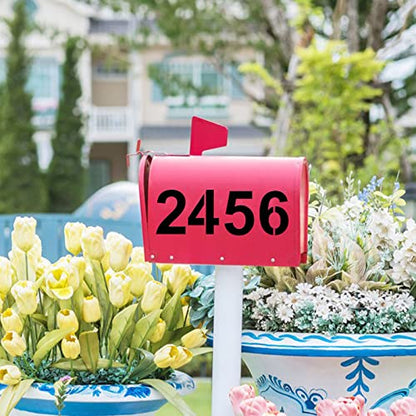 DXCYZ 7 Inch Tall Number Stencils Kit 0-9 Address Number Stencil, 10PCS Reusable Plastic Painting Number Templates for Mailbox Signs, Door, Cars, Trucks, Home, Business, Window - size: 7 Inch