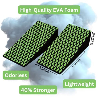 NEW High-Quality EVA Foam Squat Wedge Blocks Lightweight Squat Wedge Block For Yoga, Calf Stretching, Weight Lifting Slant Board Gym Wedges For Heel Elevated Squats 40% Stronger Odorless
