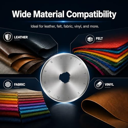 10 Packs 45mm Rotary Cutter Blades 45mm Quilting supplies Rotary Cutter Blades for fabric by SSPONT, compatible with OLFA,Fiskars,Mr.Pen,DAFA,Truecut etc. Sewing Arts Crafts, Sharp and Durable - color: 45mm-10 PCS