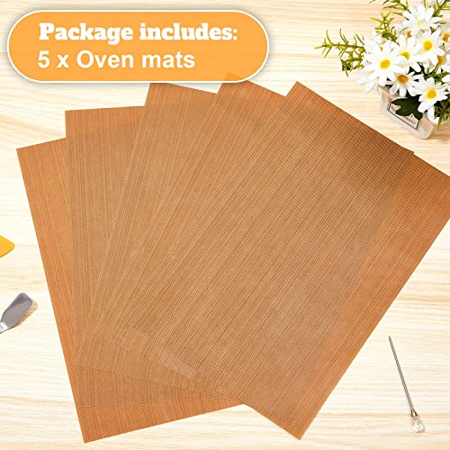 Honeydak 5 Pack Polymer Clay Oven Mat Non Skid Mat, 7.9 x 11.8 Inches | Safe Work Mat, Polymer Clay Bake Tool, Oven Liners, DIY Crafts Projects