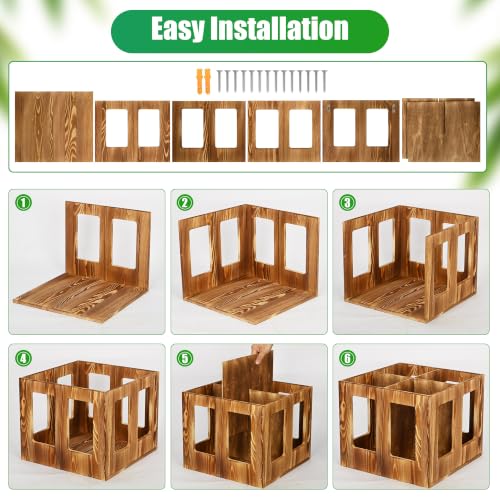 4-Slot Vintage Wood Yoga Mat Holder Storage Organizer, Versatile