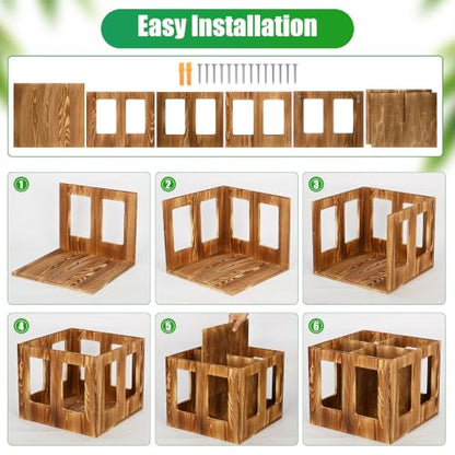 4-Slot Vintage Wood Yoga Mat Holder Storage Organizer, Versatile