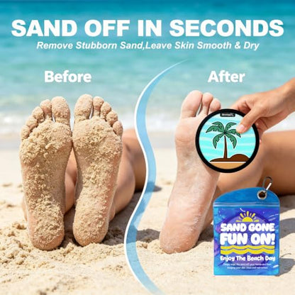 Sand Remover for Beach Towels - Soft Quick Clean Mitt for Kids & Adults | Removes Sand in Seconds,Gentle on Skin,Reusable & Washable,Beach Vacation Essential,Perfect for Beach, Pool & Camping - color: Coconut Tree