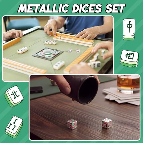 2 Pcs Mahjong Dice Metal, Classic, Silver Pink | D6 Mah Jong Dice,Standard Size Mahjong Dice, Durable Material, Replacement for Lost Dice, Board Game Mahjong Supplies - color: Silver Pink, size: Classic