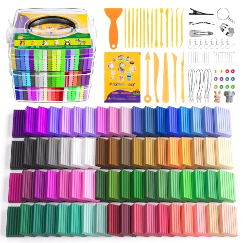 Artpar Polymer Clay Kit,72 Colors Modeling Oven Bake Clay Sculpting Set | Diy Crafts Sculpting Tools Accessory Set, Non-Sticky, Non-Fading, Easy Modeling, Especially Suitable For Kids Adults - color: 72