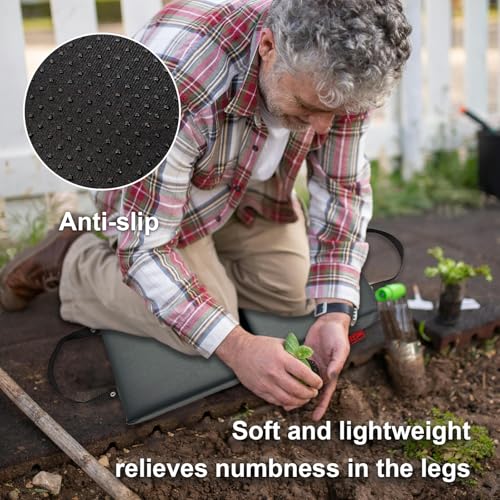 Extra Thick Soft Kneeling Pad for Men and Women, Waterproof Gardening Pads with Memory Foam, Yoga or Exercise Cleaning Knee Cushion, Collapsible Kneeling Mat Non-Slip Bottom Lightweight, Garden Gifts - color: Grey