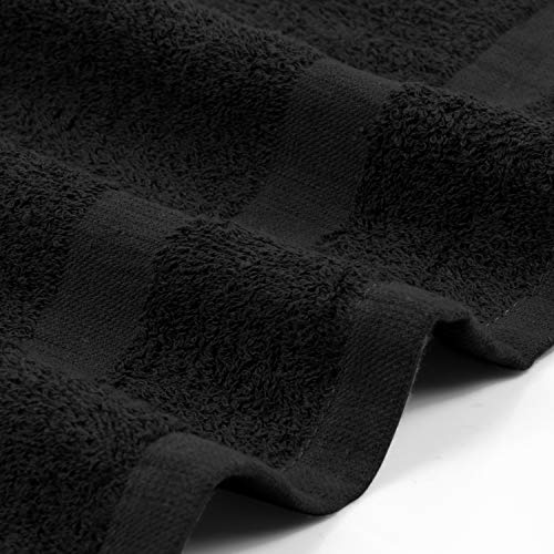 Utopia Towels Salon Towels, Pack of 12, 16x27 in, 100% Cotton, Black - color: Black, size: 12 Pack