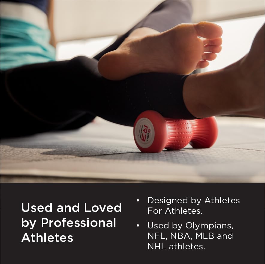 ROLL Recovery R3 (Rose Red) - Orthopedic Foot & Plantar Fascia Massage Roller - color: Rose Red