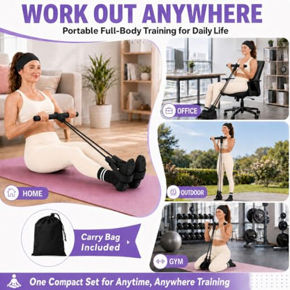 Pedal Resistance Band, Stitched Anti-Snap Elastic Pull Rope Fitness Equipment, 3-in-1 Home Workout Exercise Bands Set with Pilates Grip Socks & Headband - color: Black, size: 55LB