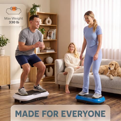 Lifepro Waver Vibration Plate Exercise Machine with 99 Speeds & 10 Presets - color: White