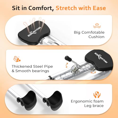 BODY RHYTHM Leg Stretcher - Split Machine for Leg Stretching - Flexibility Stretching Equipment - Ballet, Yoga, Dance, Martial Arts, MMA - Home Yoga Gym Fitness - color: Black