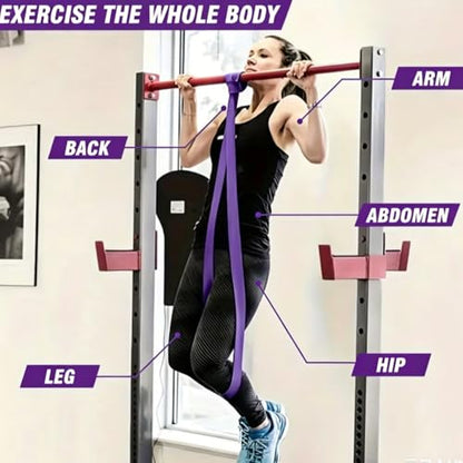Pull Up Assistance Bands Latex Free 3 Resistance Options Loop Design for Pull Ups Strength Training Home Gym Workout - color: Red 15-35 lbs