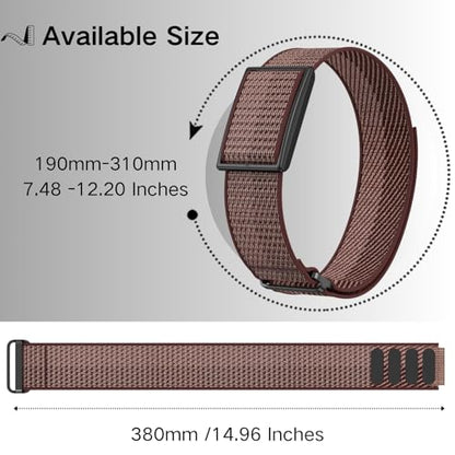 Bicep Bands Compatible for Polar Loop (2025) / Visible Armband 2.0 Straps - color: Copper Brown