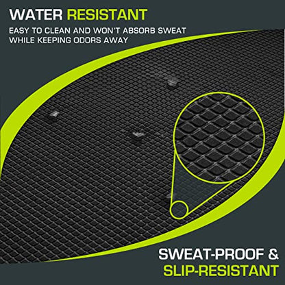 ProsourceFit Exercise Balance Pad, Non-Slip Cushioned Foam Mat & Knee Pad for Fitness and Stability Training, Yoga, Physical Therapy - color: Black, size: 15x12