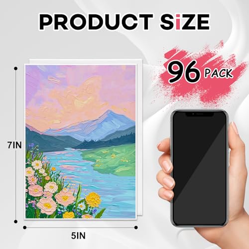 ESRICH Small Canvases for Painting 5x7IN, 96 Pack Mini Canvases for Painting Primed Acid-Free Blank Painting Canvas Panels for Oil Paint, Watercolor, Acrylic Paint, Gouache &Tempera. - size: 5*7in 96pack