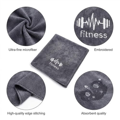 Fitness Towel, Sports Yoga Microfiber Quick-Drying Microfiber Towels for Swimming Gym and Yoga Sweat Pad, Gray - color: Gray