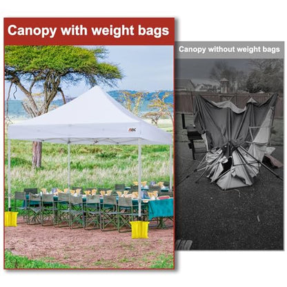 ABCCANOPY Canopy Weights 120 LBS Tent Sand Bags,4-Pack Yellow(No Sand) - color: Yellow, size: 120 LBS