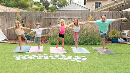 Kids Yoga Card Deck - 55 Large Format Cards for Movement, Mindfulness & Breathing - Perfect for Teachers, Therapists, Families & More - Includes 5 Yoga Games to Play Solo or in a Group - Ages 3-103