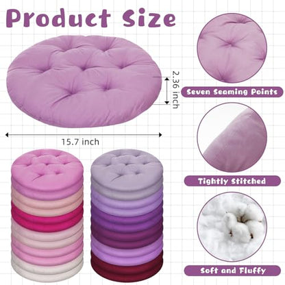 Tinideya 24 Pcs Floor Cushions Classroom,Medium 15.7 Inch,Pink-Purple - color: Pink-purple, size: Medium 15.7 Inch