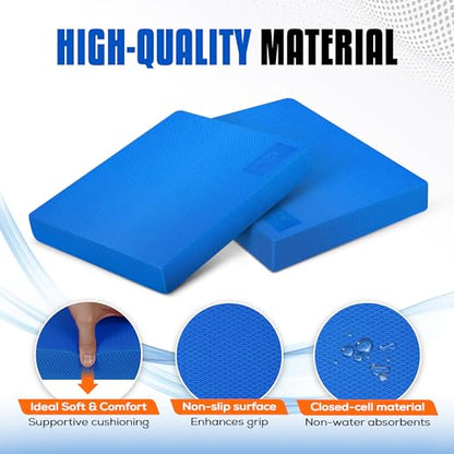 Yes4All Exercise Balance Pad, Non-Slip Foam Kneeling Pad - color: Blue - L - (15,5" x 13" x 2"), size: Large
