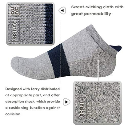 unenow Unisex Non Slip Grip Socks for Yoga Pilates Barre Home & Hospital - color: 4 Pairs-black/Light Grey/Army Green/Navy, size: Large
