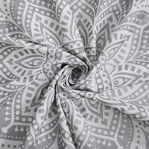 Popular Handicrafts Tapestry Wall Hanging Hippie Ombre Mandala Bohemian Hippy Metallic Shine Intricate Indian Tapestries Bedspread 54 x 82 Inches (140cm x 210cm) Silver - color: Silver, size: 82"L x 54"W