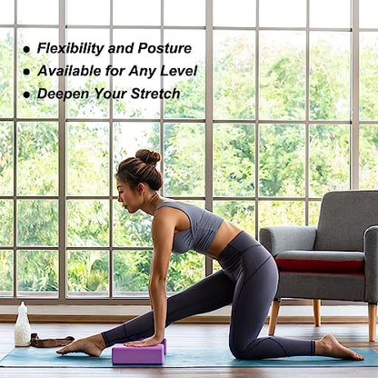 uxcell Yoga Block-Light Weight High-Density EVA Foam Brick for Beginners, Yogis, Pilates, Meditation - color: Green
