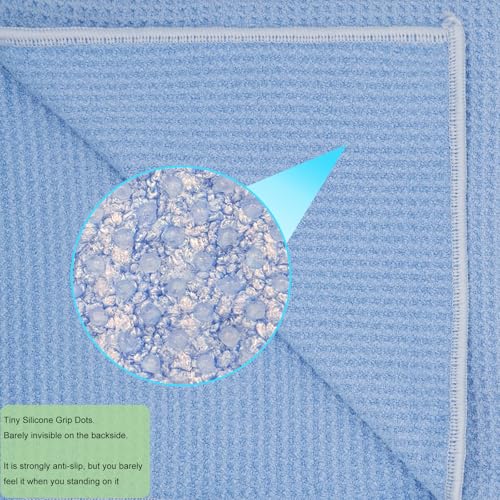 Hot Yoga Mat Towel Non Slip, Anti-Slip Silicone Grip Dot, Waffle Fiber 400GSM,72'' x 25'' Mat Size,Grippy Yoga Mat Cover Keep Mat Cleaning, Summer Workout Hot Exercise,Bikram,Pilates Sweat Absorbent