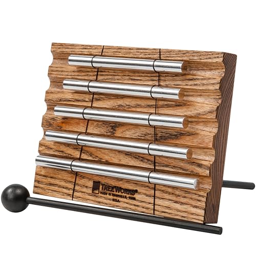 TreeWorks Chimes Energy Chime, 5 Notes –– MADE IN U.S.A. –– For Meditation, Classrooms, Sound Healing or Yoga, Includes Mallet - size: Five Notes
