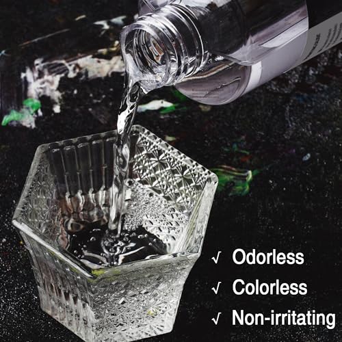 PHOENIX Oil Paint Thinner - 8.5 Fl Oz. / 250ml Bottle Oil Brush Cleaner | Odorless Painting Diluent, Mineral Spirits Refined Solvent, Painting Medium for Artists - style: Paint Thinner 8.5 Fl Oz.