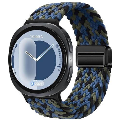 Magnetic Band for Samsung Galaxy Watch 9 8 40mm 44mm/Watch 8 Classic 46mm - color: Blue-Camo, size: for Galaxy Watch 8 9 40/44/46mm