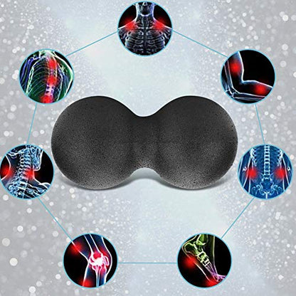 EPP Foam Massage Ball, Firm High Density Deep Tissue Massage Ball for Myofascial Release Trigger Point Therapy for Muscle Soreness Recovery Yoga Fitness Athletes (24x12cm Double Ball) - size: 24x12cm Double ball