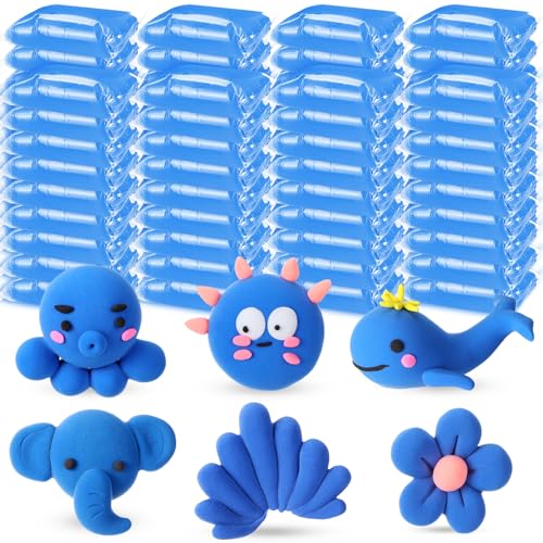 VioraWhite 72 Pcs 38oz Air Dry Clay Bulk Modeling Clay,Blue | Ultra Lightweight Foam Modeling Clay for Kids Adults, DIY Gifts Party Arts Crafts, School Project Supplies - color: Blue