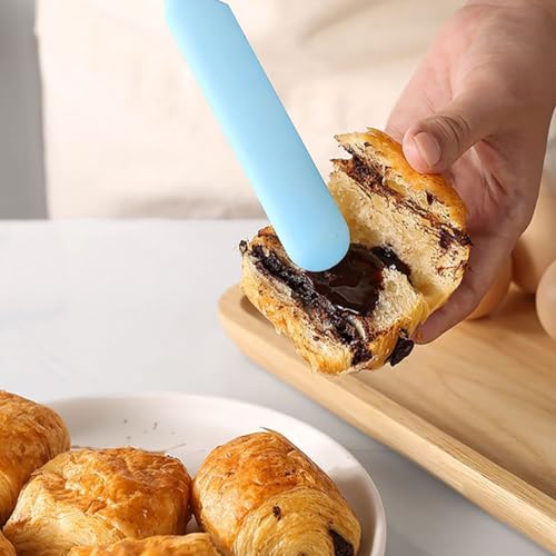 5Pcs Silicone Spatula Set Heat Resistant Cake Cream Butter Spatulas Mixing Batter Scraper Non-Stick Flexible Baking Cooking Tool BPA-Free Multicolor Set of (5colors) - color: Colour mixture